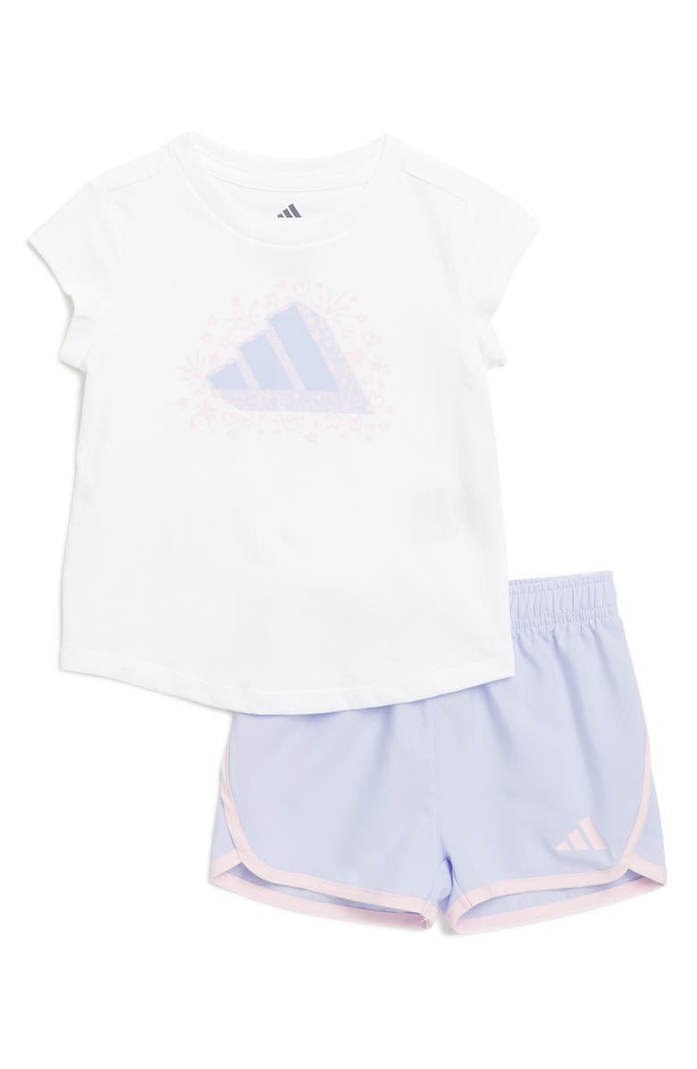 adidas Graphic T-Shirt & Shorts Set, Main, color,