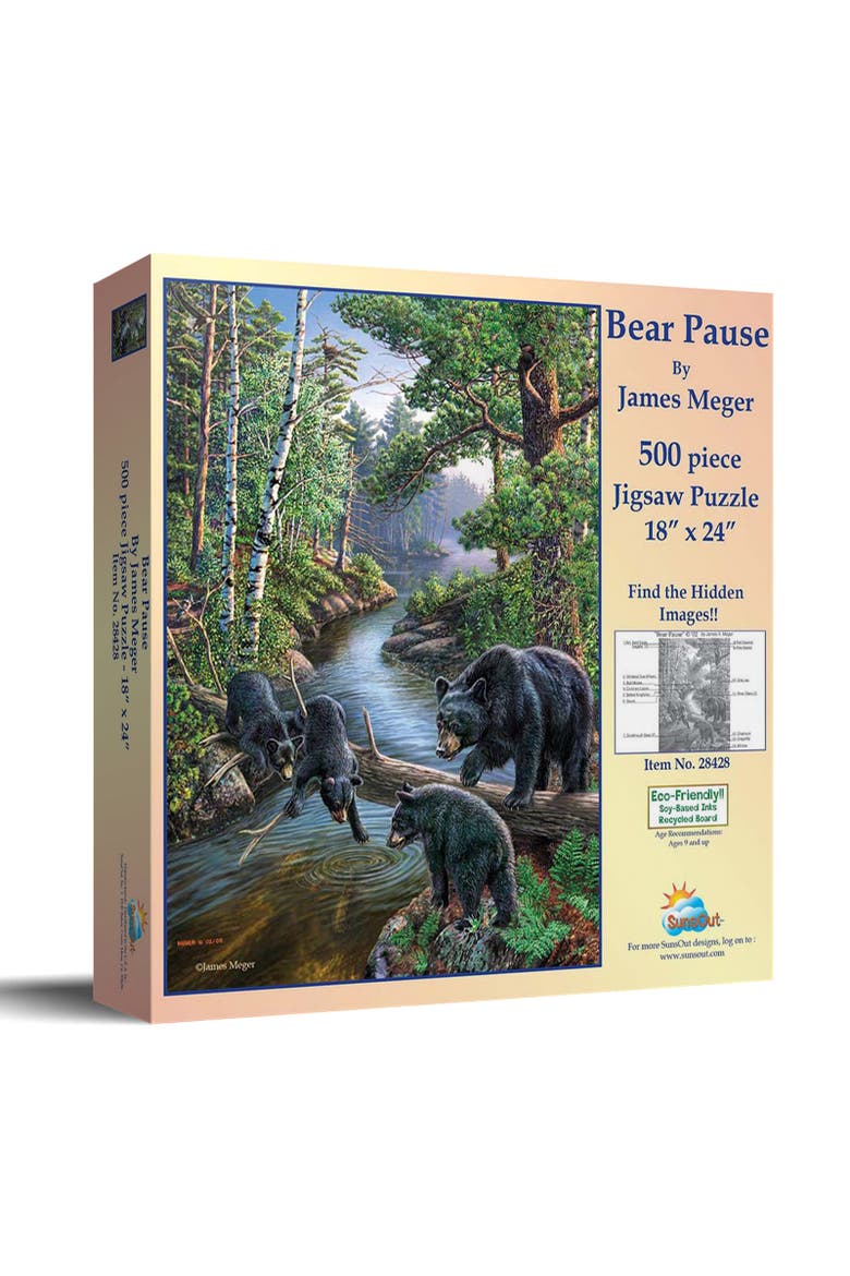 Bear Pause 500 piece Jigsaw Puzzle for Adults, Main, color, Multicolor