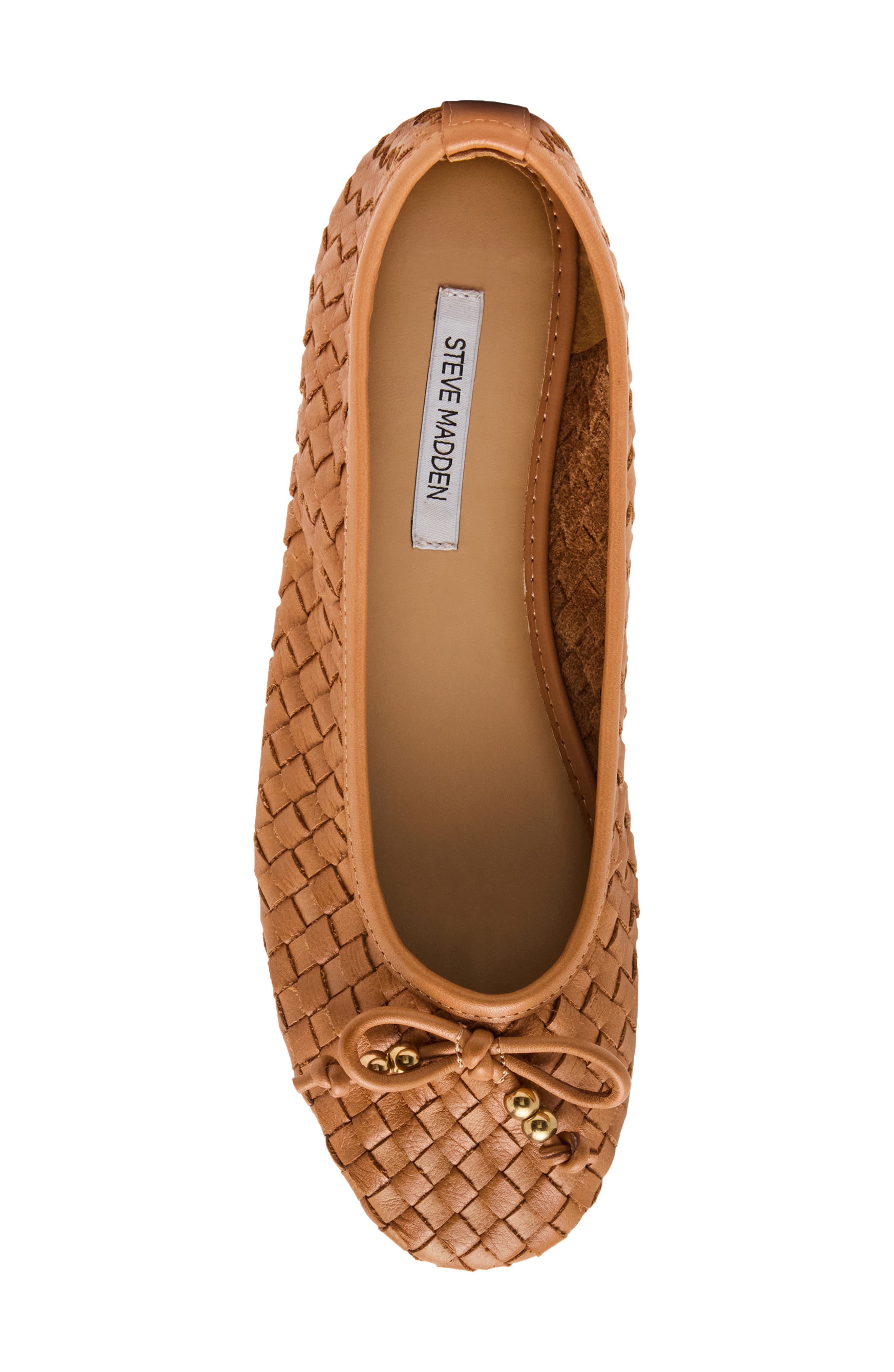 Divy Woven Ballet Flat, Alternate, color, COGNAC LEATHER