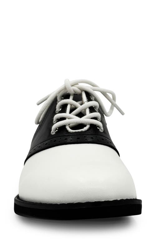 Chelsea Crew Rizzo Colorblock Derby In Black And White Pu