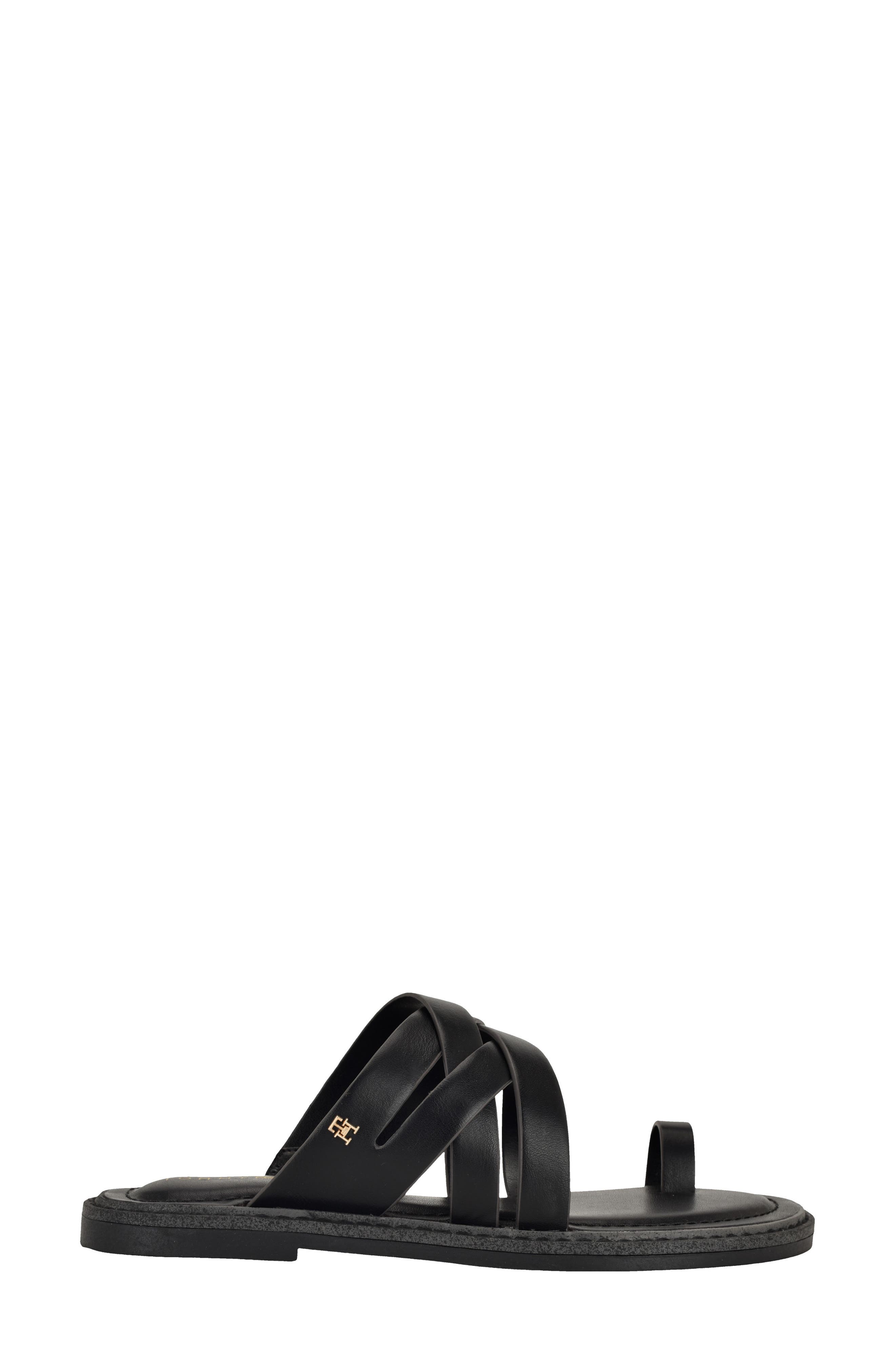 Tommy Hilfiger Benett Sandal, Alternate, color, Black