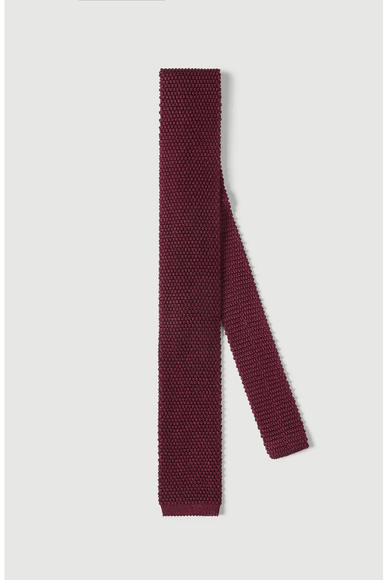 Silk knit tie, Main, color, Amaranth Red