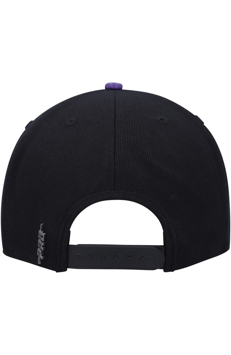 PRO STANDARD Men's Pro Standard Los Angeles Lakers Black Flames Snapback Hat, Alternate, color, Black