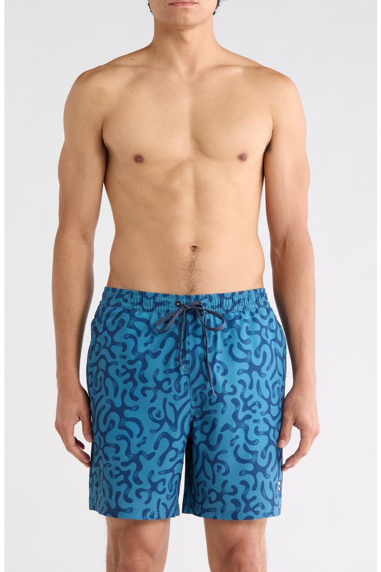 Grom Volley Swim Trunks, Main, color, REAL TEAL