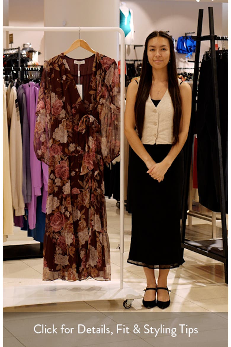 Korina Floral Long Sleeve Wrap Dress video