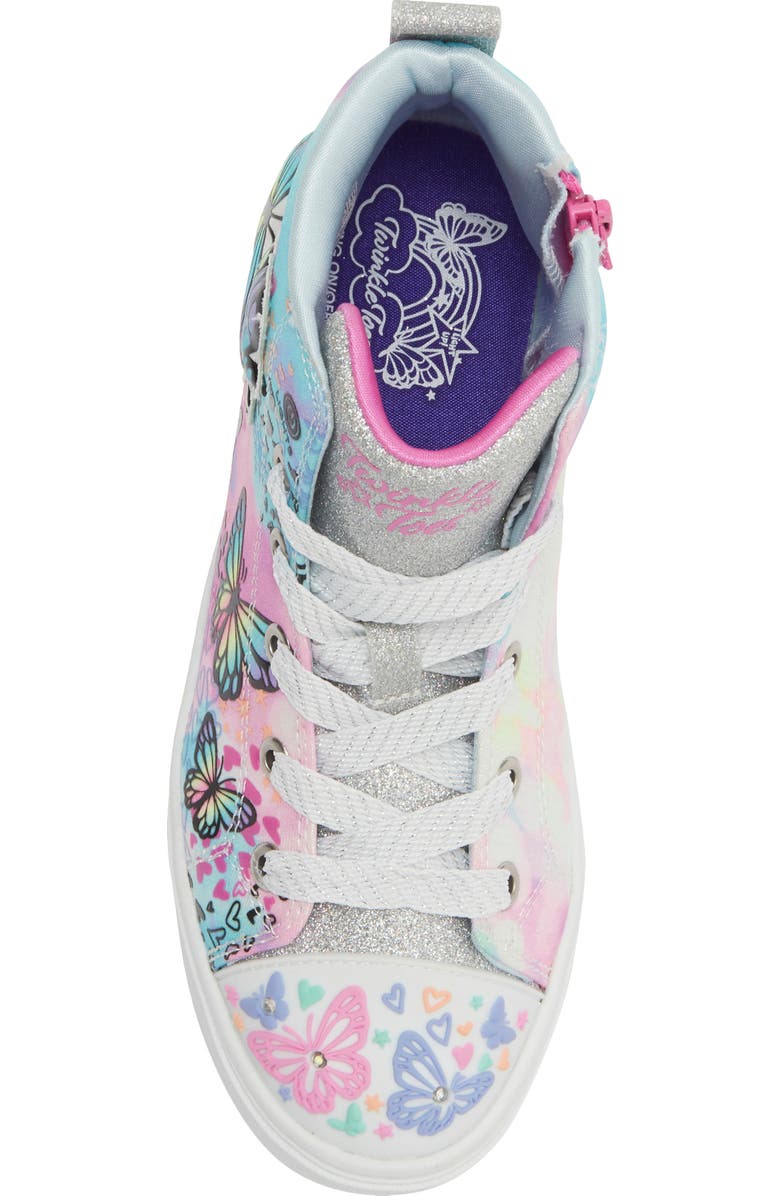 SKECHERS Kids' Twinkle Sparks Light-Up Sneaker, Alternate, color, Blue/ Pink Multi