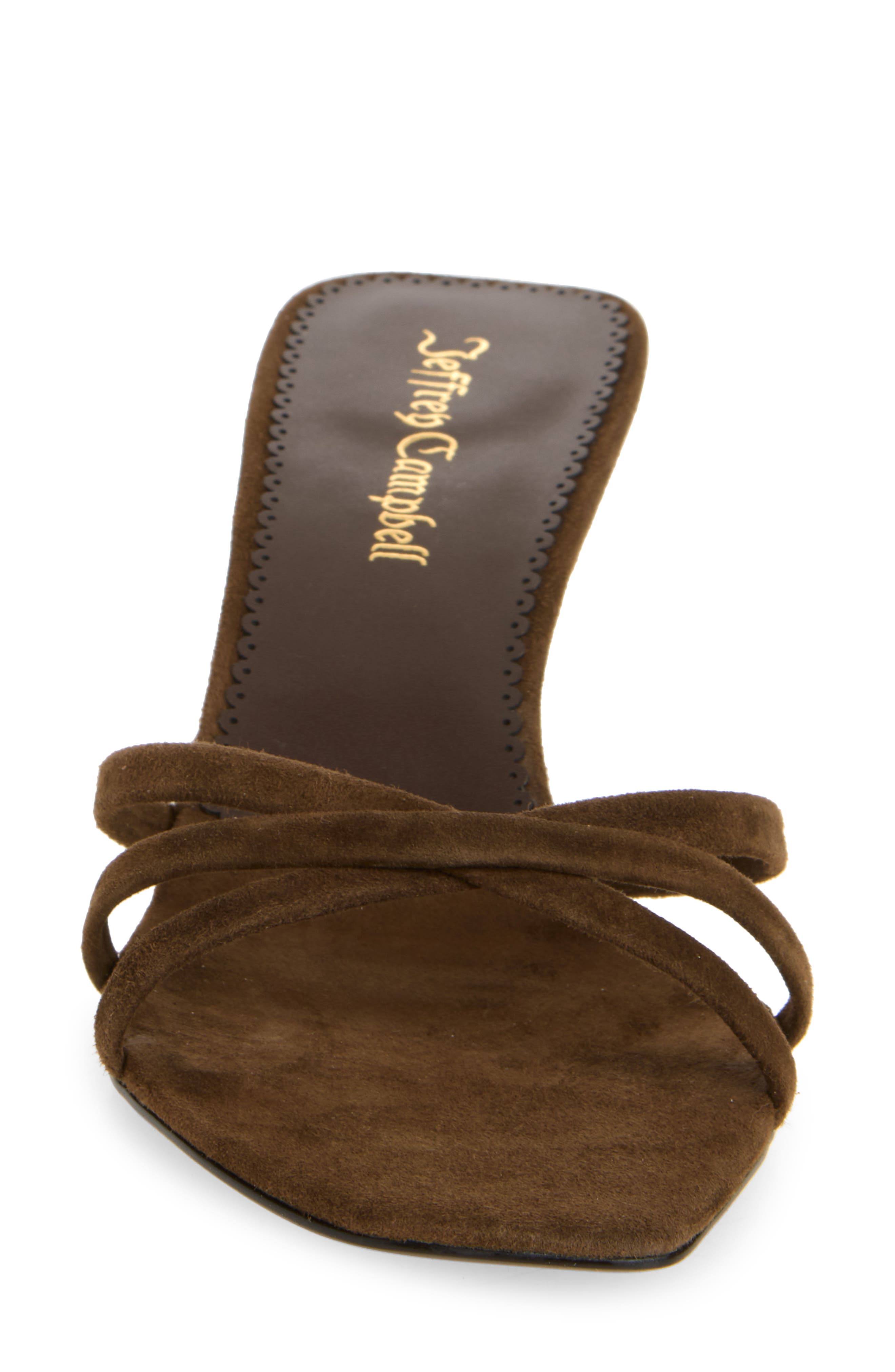 Jeffrey Campbell Nicoise Slide Sandal, Alternate, color, Brown Suede