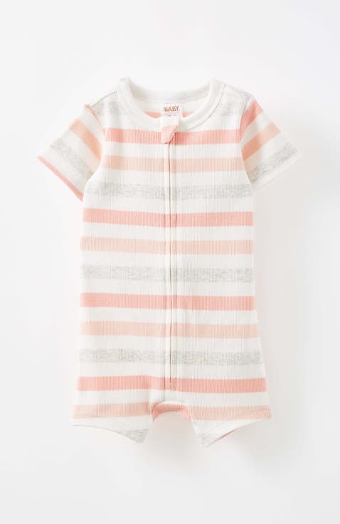 Growie Short Sleeve Zip All In One Romper