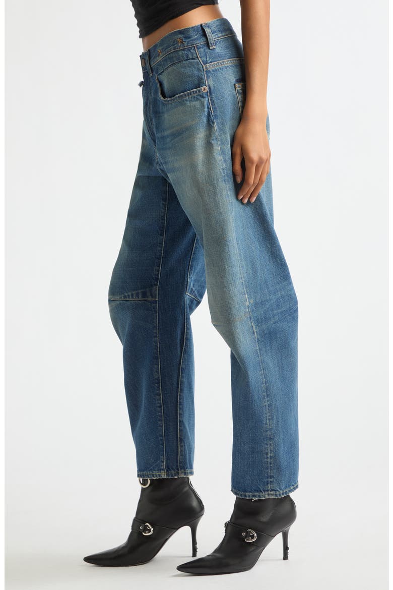 Articulated Knee Boyfriend Jeans, Alternate, color, HACKNEY BLUE