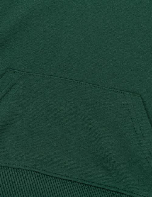 Leveret Kids Pullover Hoodie, Cotton Blend, Kangaroo Pocket, Solid Colors In Green