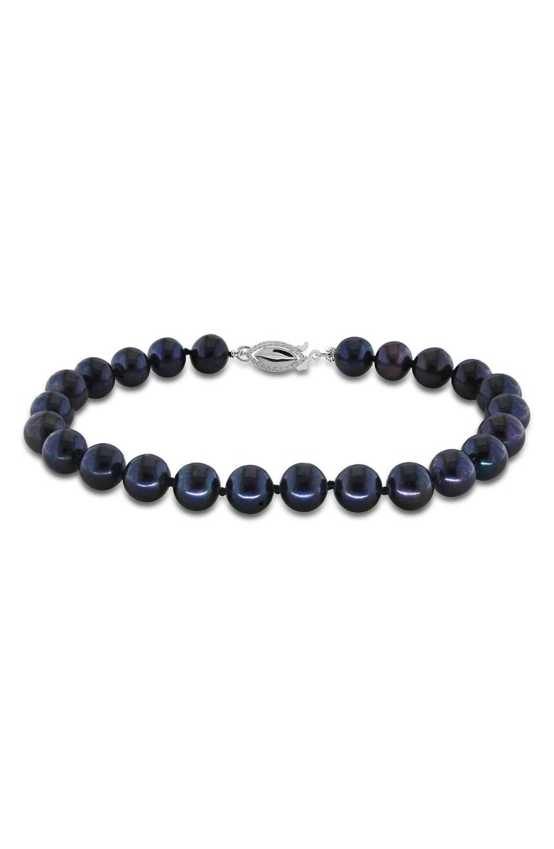 DELMAR Cultured Pearl Bracelet, 7–7.5mm, Main, color, Black