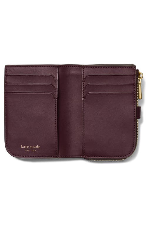 Kate Spade New York Deco Pebbled Leather Bifold Wallet In Brown