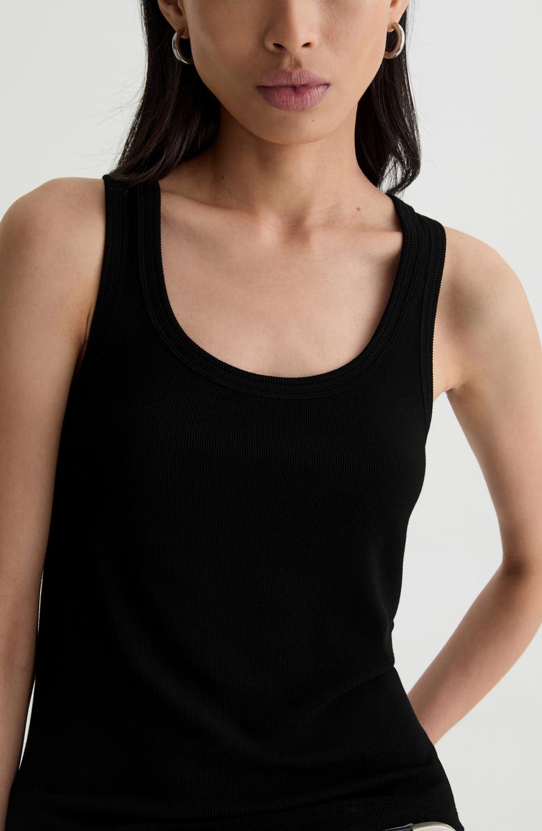 AG Ashley Scoop Neck Tank, Alternate, color, Super Black