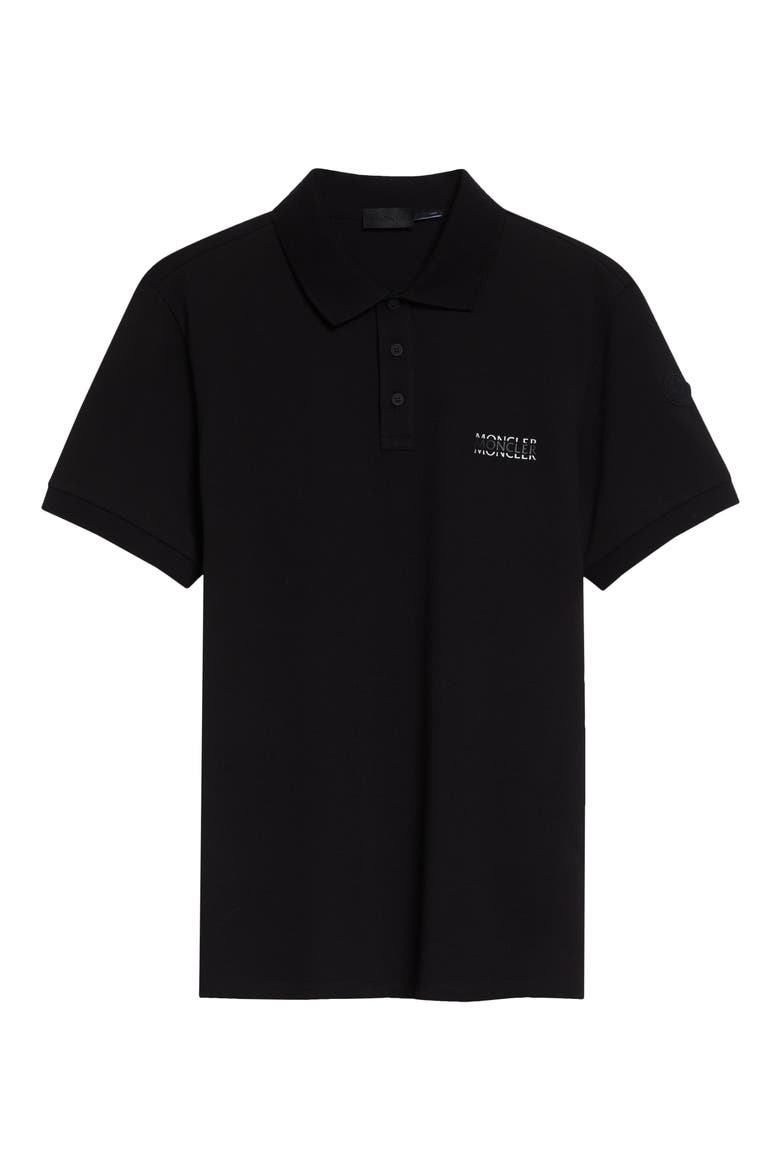 Logo Cotton Polo, Alternate, color, BLACK
