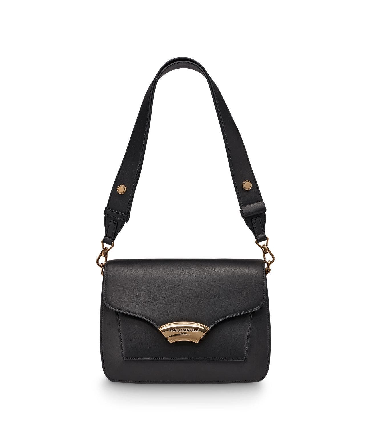 KARL LAGERFELD PARIS Madelyn Shoulder, Main, color, Black/Gold