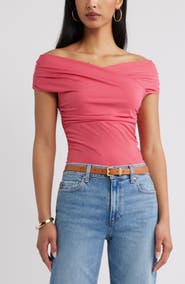 Open Edit Crossover Off the Shoulder Top