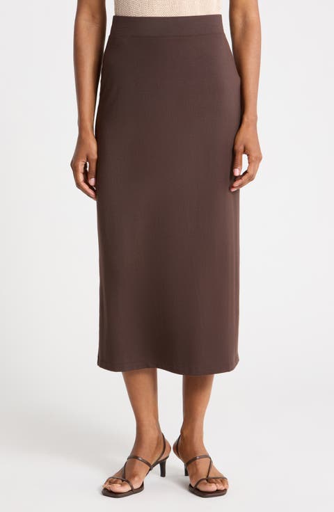 Pull-On Midi Skirt
