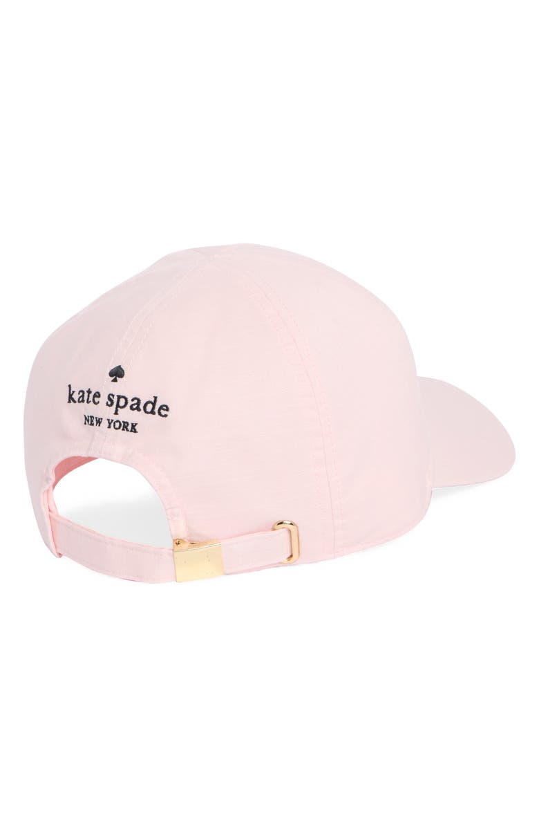 Kate Spade New York spade cotton & linen baseball cap, Alternate, color, Pink Lupine 680