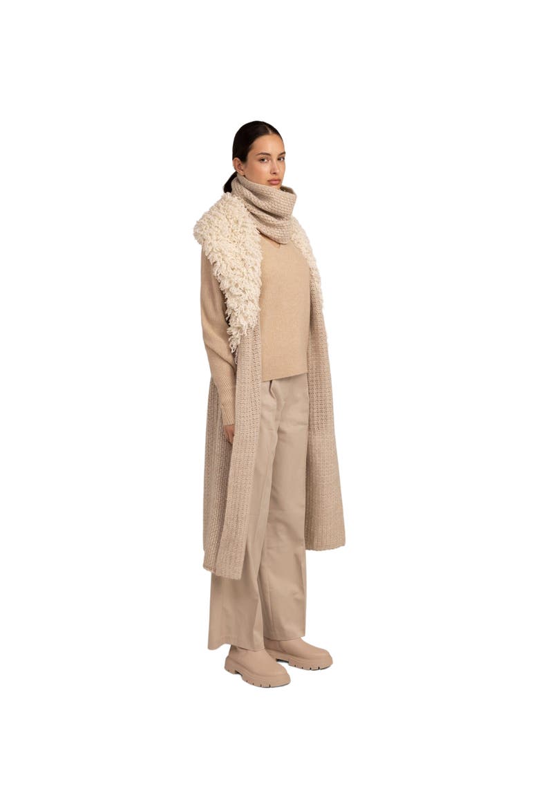 Loop-Stitched Cashmere Vest, Alternate, color, warm grey