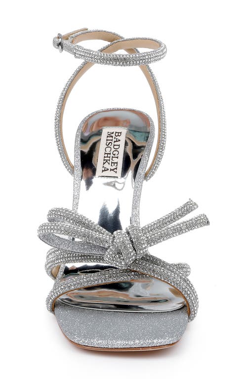 Badgley Mischka Collection Effie Ankle Strap Sandal In Silver