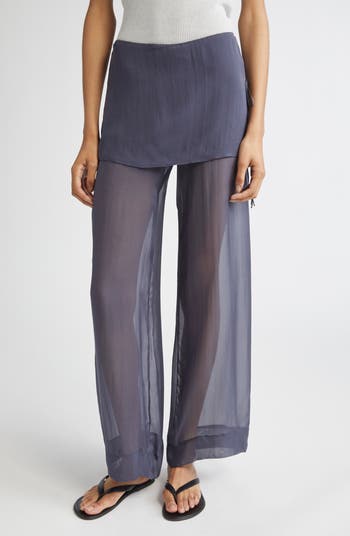 【関税込み】Paloma Wool ネイビー Silk Archive トラウザーズ Paloma Wool Archive Layered Silk Trousers | Nordstrom