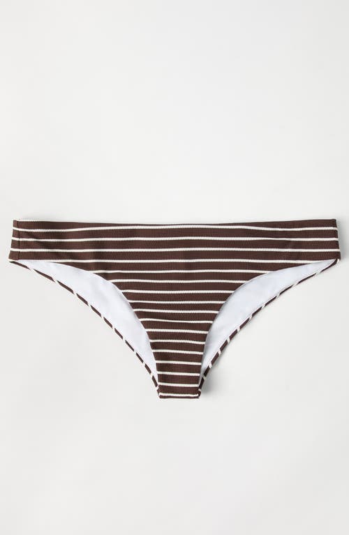 Brunello Cucinelli Striped Jacquard Bikini Briefs In Brown
