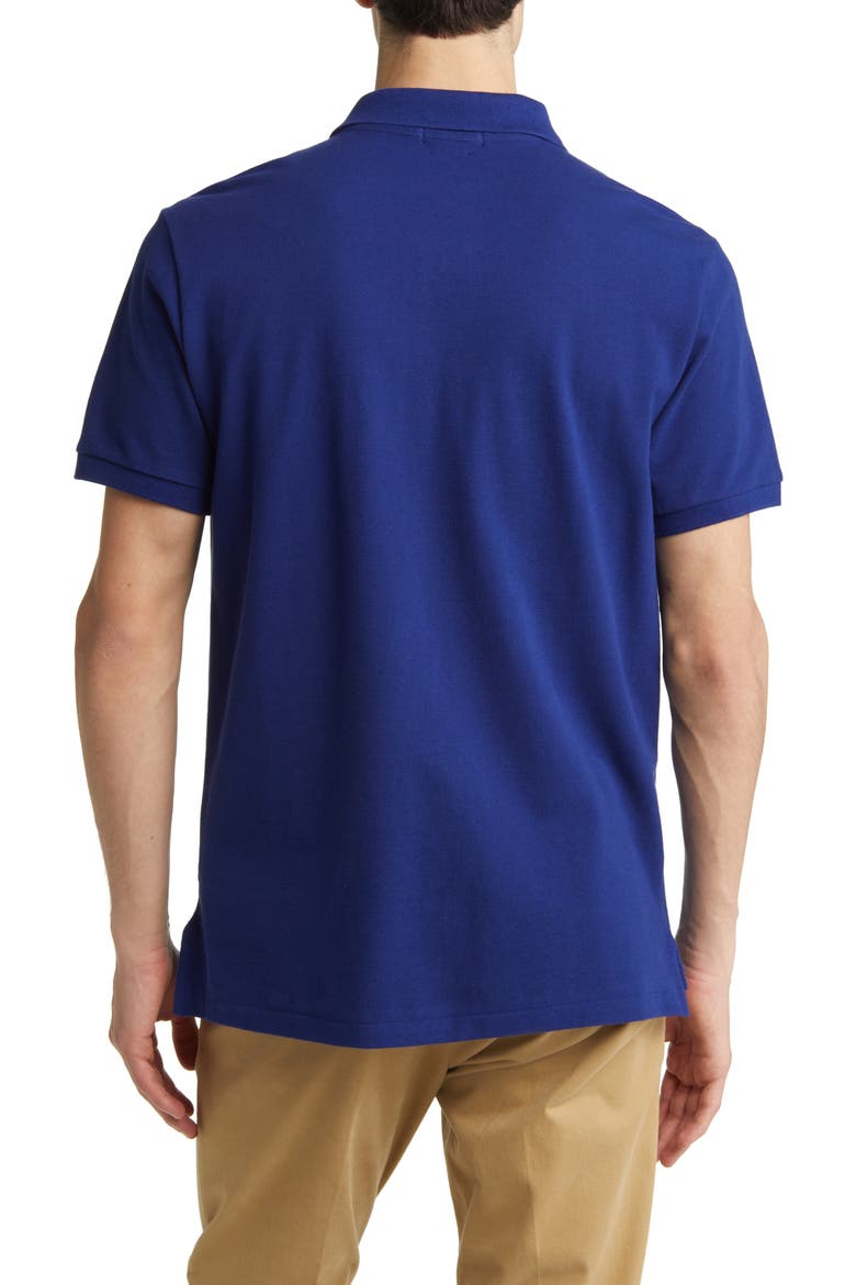 Cotton Piqué Polo, Alternate, color, FALL ROYAL