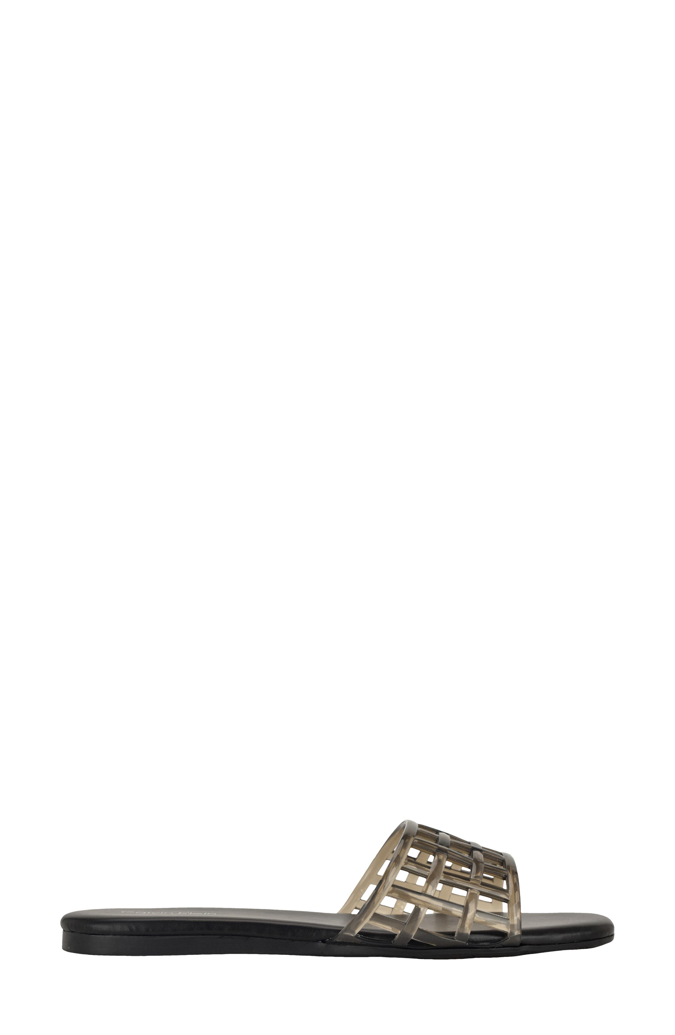 Calvin Klein Yelena Jelly Slide Sandal, Alternate, color, Black