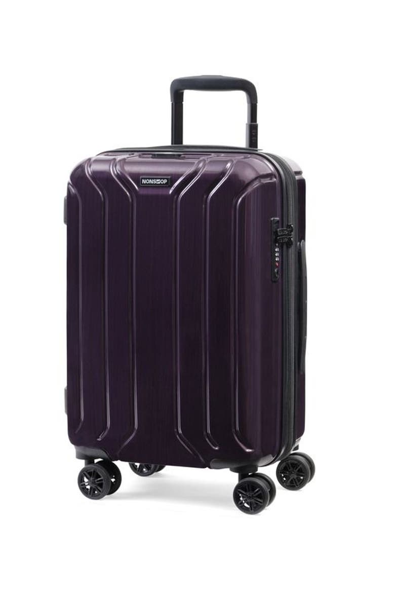 New York Elite 3 Piece (20"/24"/28") Luggage Set With 3 Packing Cubes, Alternate, color, Plum
