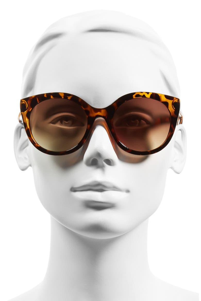 60mm Retro Sunglasses, Alternate, color, TORT