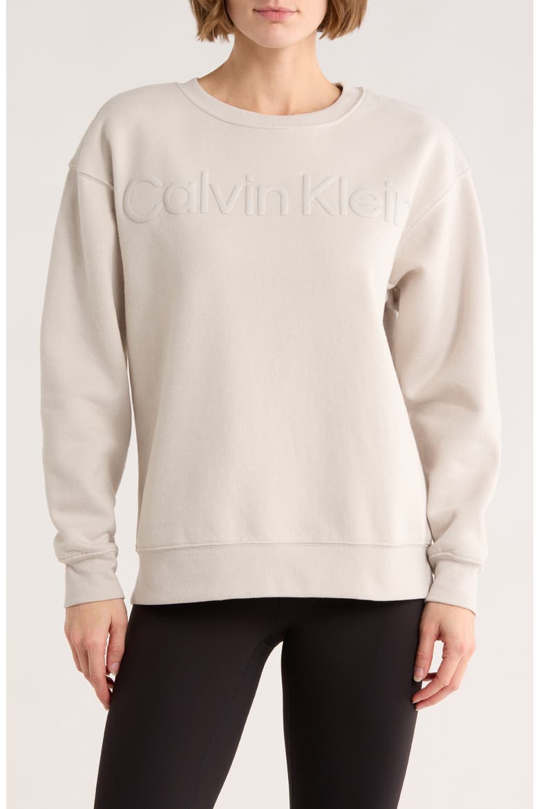 Puff Print Fleece Sweatshirt, Main, color, PORCINI