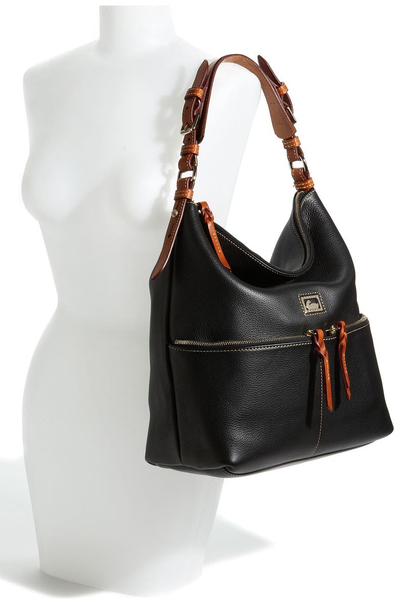 Dooney & Bourke 'Dillen - Medium' Zip Pocket Leather Hobo, Alternate, color,