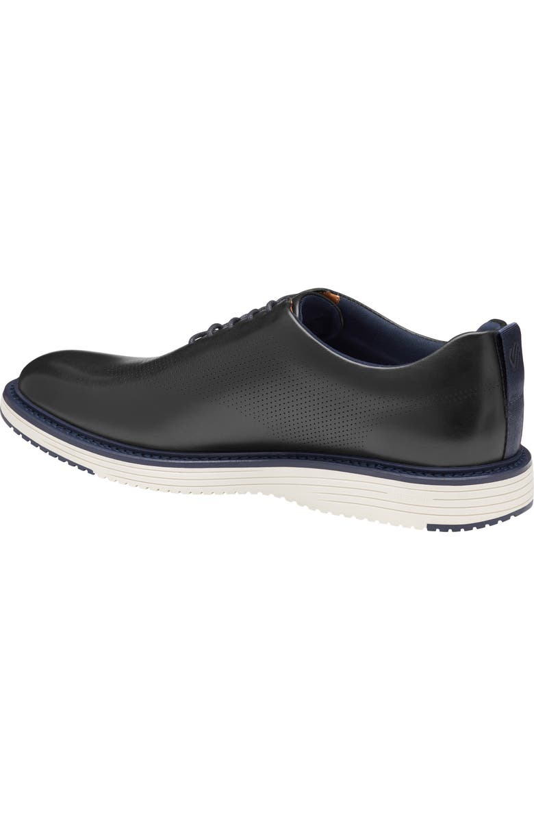 Johnston & Murphy Upton Perforated Plain Toe Oxford, Alternate, color, Black Full Grain