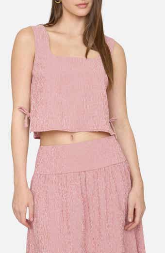 Square Neck Side Tie Tank Top