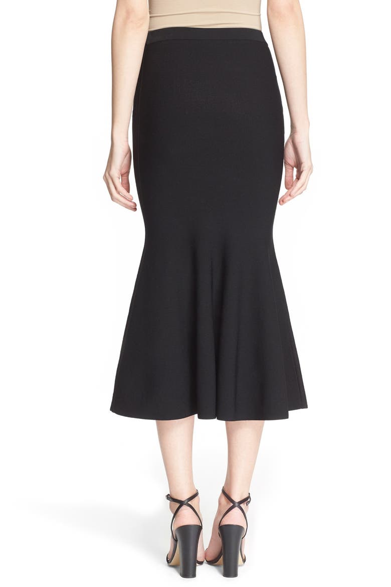 Double Face Reversible Midi Skirt, Alternate, color, BLACK/ BLUSH