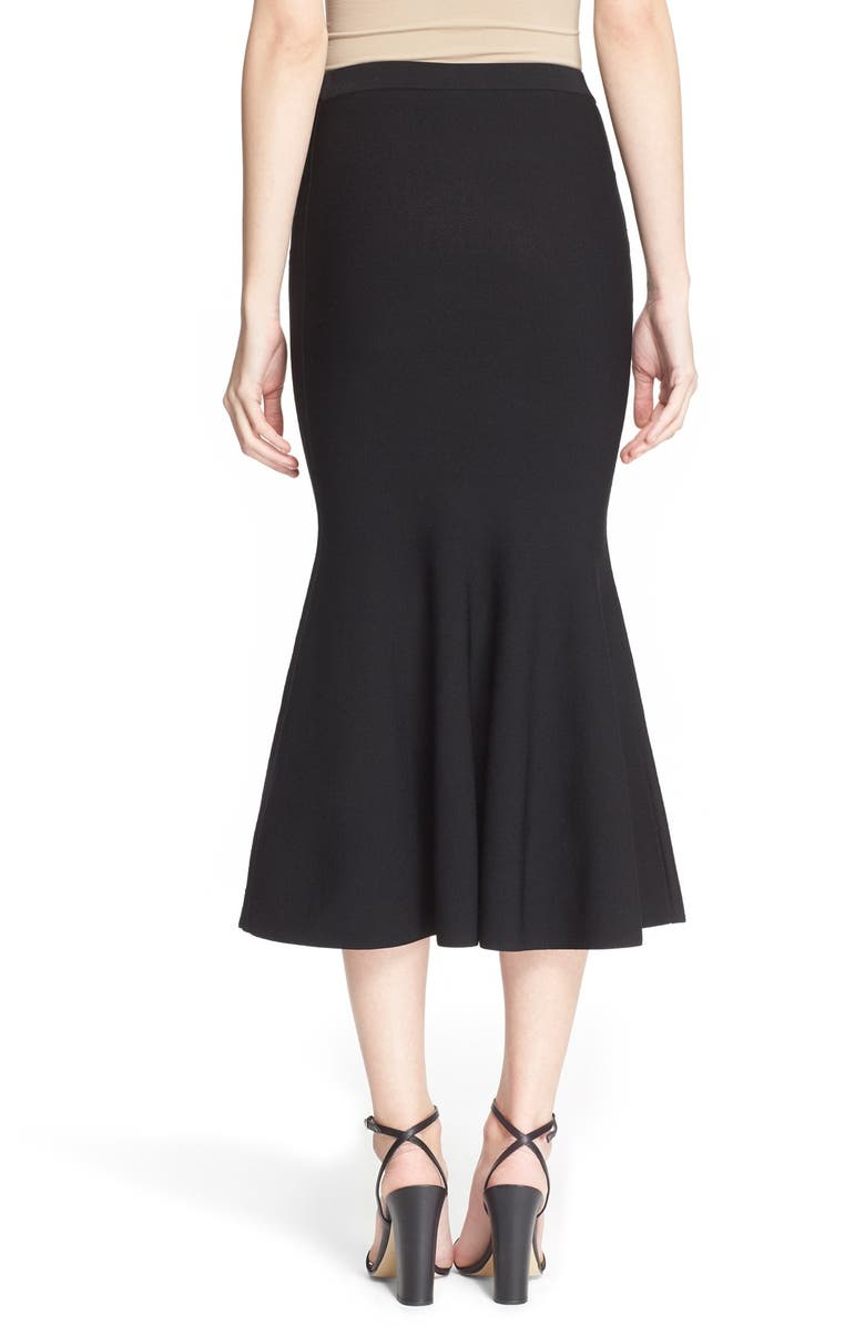 Milly Double Face Reversible Midi Skirt, Alternate, color, 