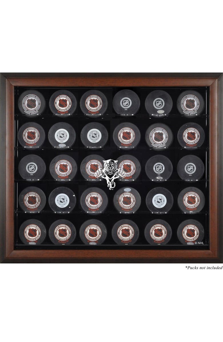 FANATICS AUTHENTIC Florida Panthers (1993-2016) 30-Puck Brown Display Case, Main, color, 