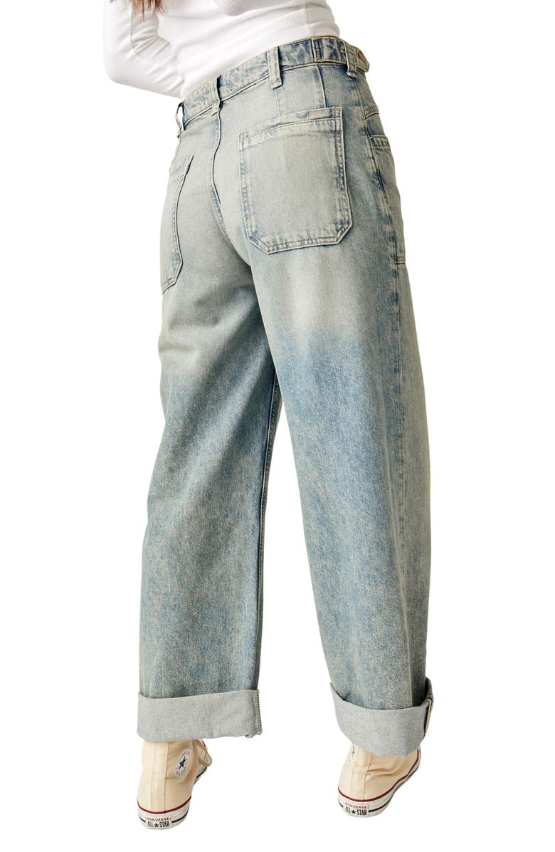 Free People We the Free Palmer Cuffed Baggy Jeans, Alternate, color, La La Land