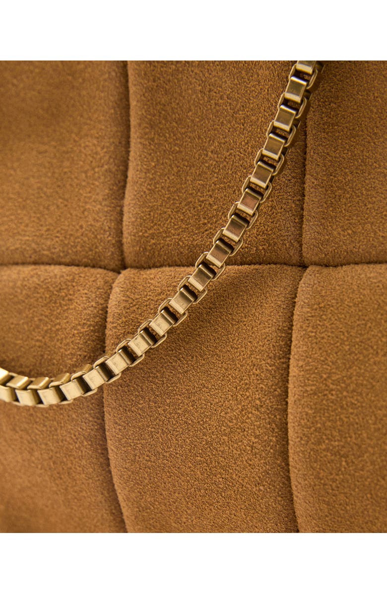 MANGO Quilted Suede Shoulder Bag, Alternate, color,