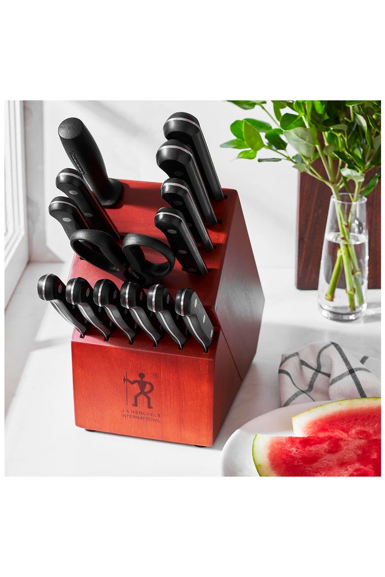Henckels International Solution 15-Piece Knife Block Set, Alternate, color, STAINLESS STEEL