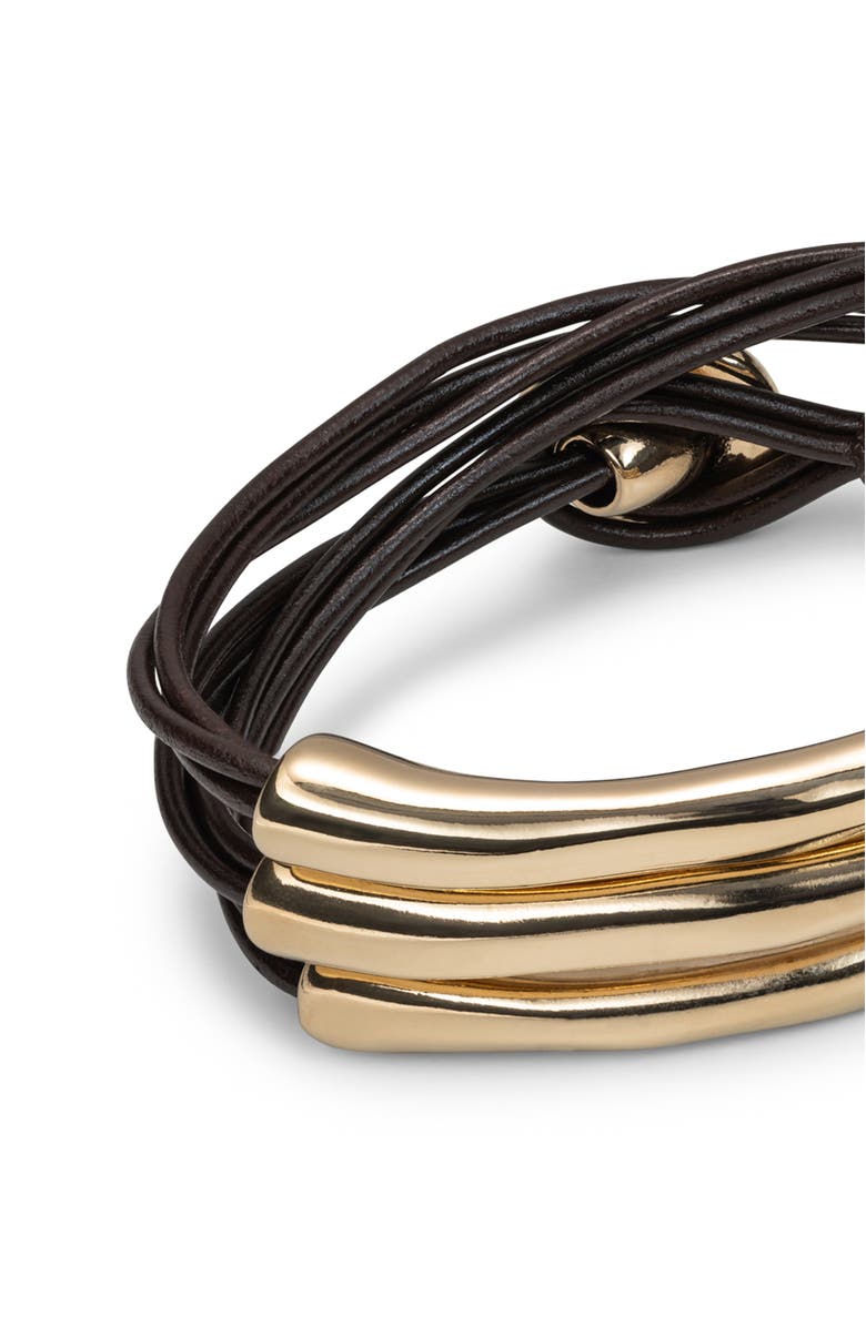 UNODE50 Trine Link Bracelet, Alternate, color, Gold