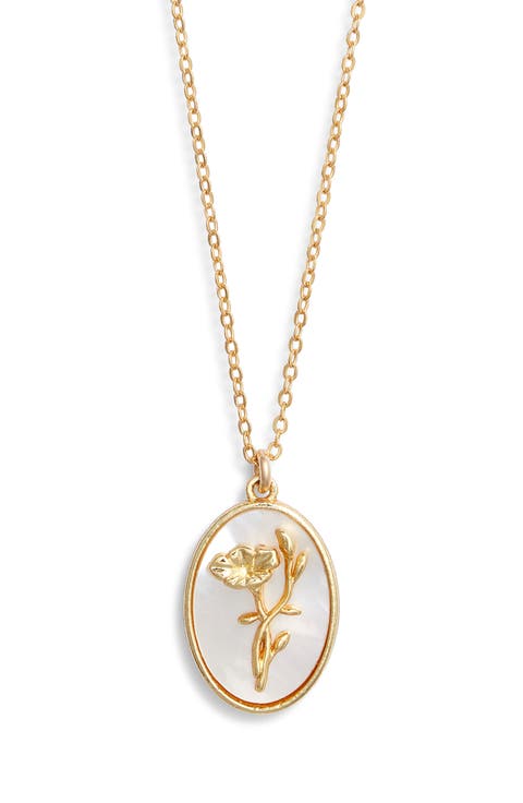Katrina Birth Flower Pendant Necklace