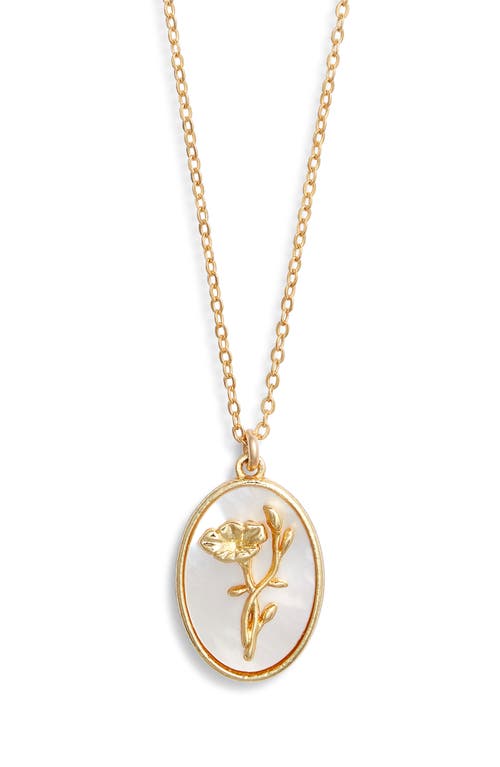 Set & Stones Katrina Birth Flower Pendant Necklace