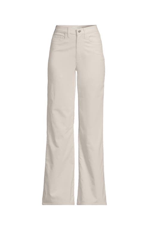 Lands' End Corduroy High Rise Classic Flare Pants In White
