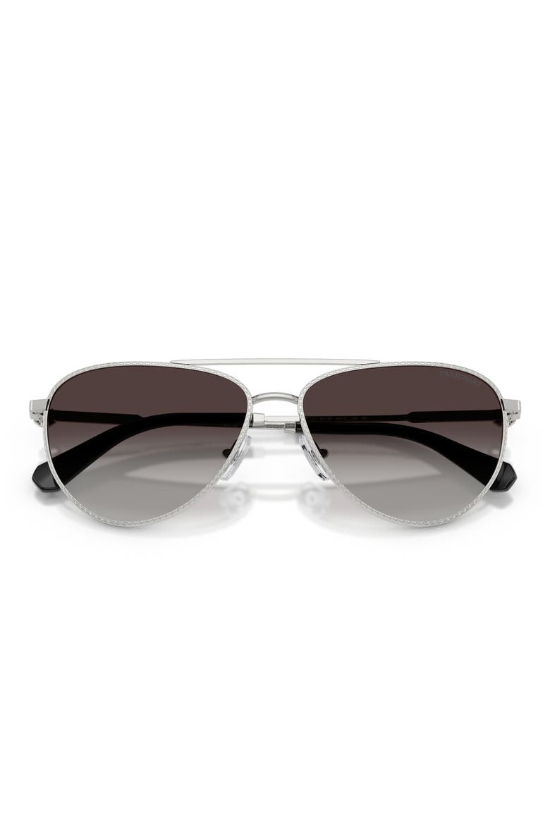 59mm Pilot Sunglasses, Alternate, color, SILVER / GRADIENT GREY