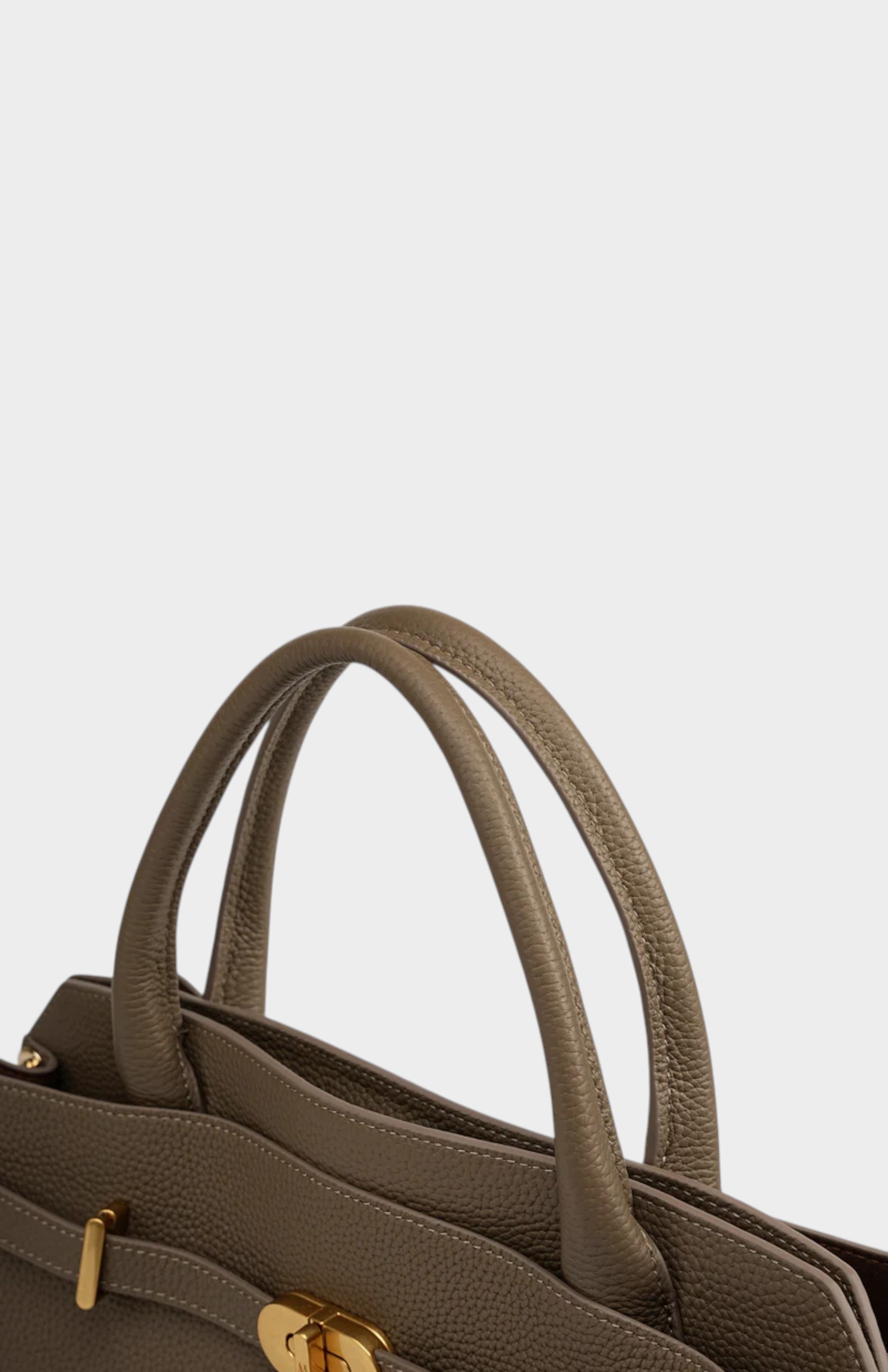 Kensington Genuine Pebble Leather Top Handle Bag, Alternate, color, Grey