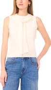 Vince Camuto Tie Neck Sleeveless Sweater