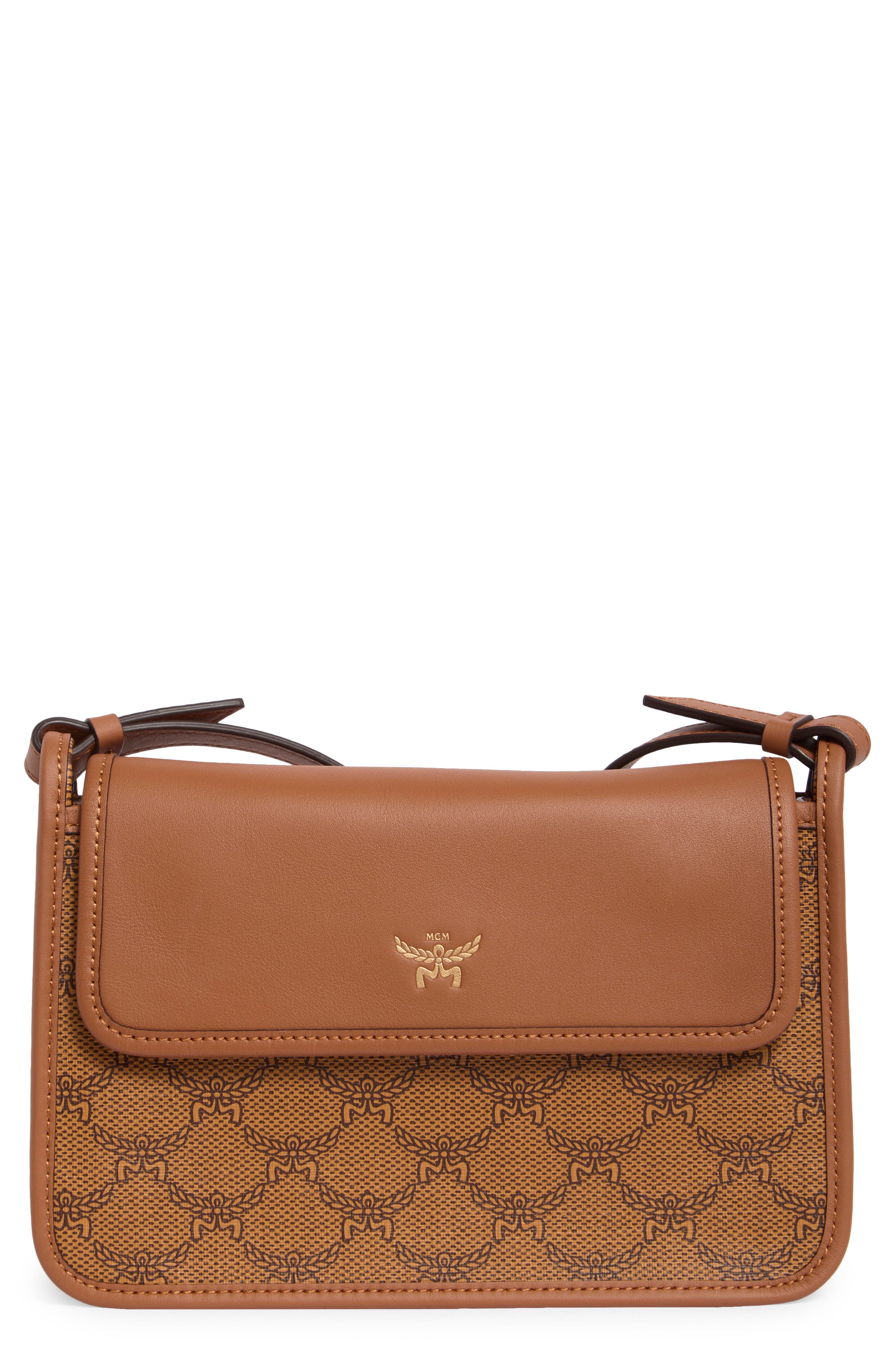 MCM Himmel Lauretos Coated Canvas Crossbody Bag, Main, color, 