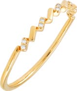 Frankie & Zoe Diamond Zigzag Band Ring