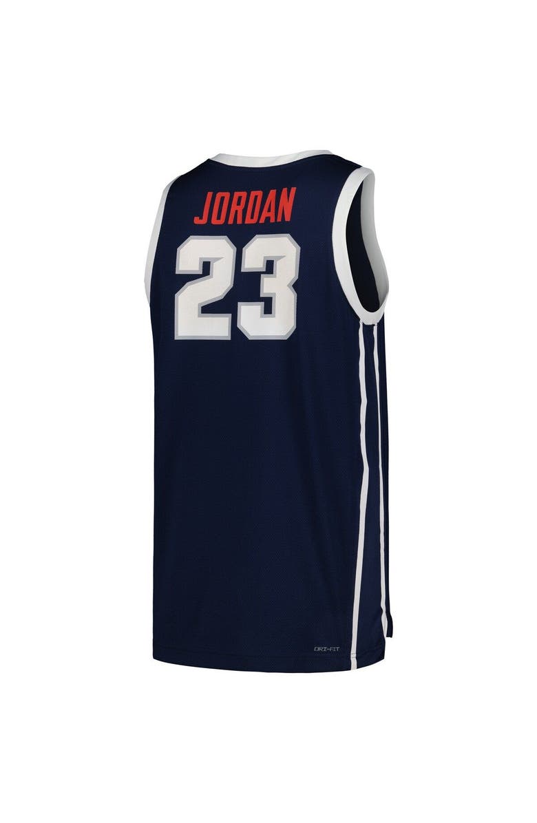 Jordan Brand Men's Jordan Brand Michael Jordan Navy Howard University Bisons Replica Basketball Jersey, Alternate, color, 
